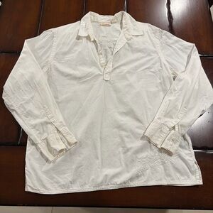 DKNY Men's White Embroidered Casual Shirt